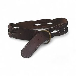 CLOSE OUT SALE  FOSSIL Vintage Genuine Leather Braided Wide Weave Belt S